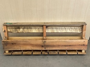Re-Claimed Wall-Mount Wood Bottle Rack Shelf