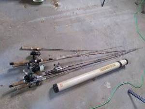 lot 37 image: Lot of Fishing Poles & Adventurer T...