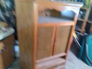 lot 67 image: Wood Entertainment Center (50 X 19...