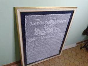 lot 129 image: The Lords Prayer Crocheted Piece F...