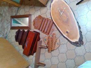 lot 135 image: Home Dcor Shelving, Clock, Mirror...