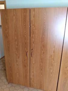 lot 136 image: 2 Door Wardrobe Storage Cabinet (48 X 21 X...