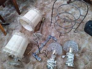lot 144 image: (4) Table Lamps, Plate Stand, and O...