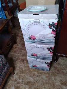 lot 153 image: (3) Sets of Dishware In Box...