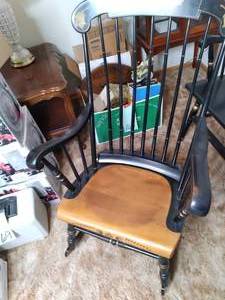 lot 172 image: Vintage Rocking Chair With Painted ...