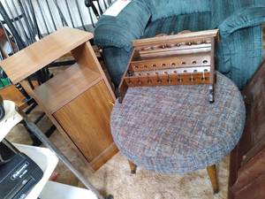 lot 185 image: Cabinet, Home Dcor, & Ottoman Se...
