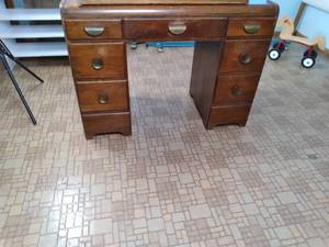lot 230 image: Vintage Secretary Desk 41 X 18.5 ...