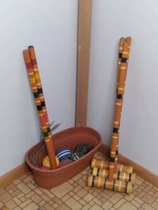lot 240 image: Vintage Croquet Set...