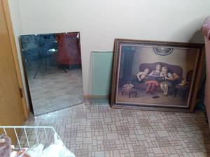 lot 263 image: Vintage Artwork, Mirror (24 X 23...