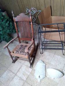 lot 268 image: Vintage Rocking Chair Without Seat ...