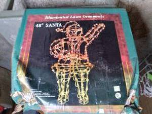 lot 271 image: 48 Lighted Outdoor Santa ...