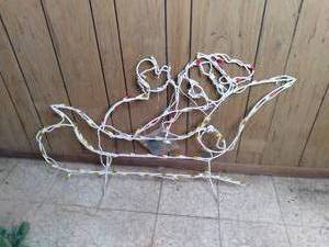lot 269 image: Lighted Outdoor Santa in Sleigh Dis...