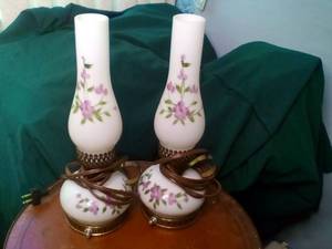 lot 107 image: (2) Vintage Matching Lamps Great S...