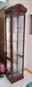lot 9 image: Cherry Wood Curio Cabinet (16 X 12...