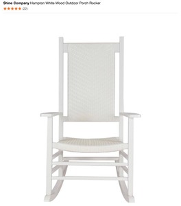 SHINE COMPANY Hampton White Wood Outdoor Porch Rockers. See Pictures
