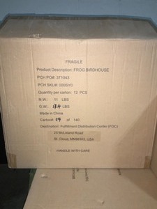 Pallet of Hanging Frog Bird HousesFeeders. See Pictures