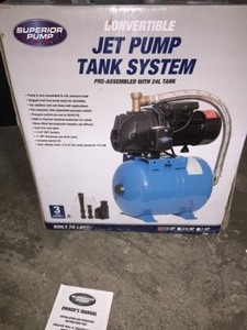 SUPERIOR PUMP 94520 12 HP Convertible Jet Tank System with 24L Tank. See Pictures