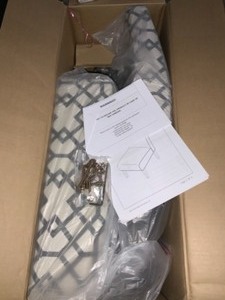 NOBLE HOUSE Kassi Grey Geometric Patterned Fabric Accent Chair. See Pictures