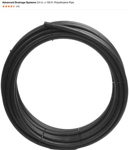 Assorted Advanced Drainage Systems Polyethylene Pipes. Various Sizes. See Pictures