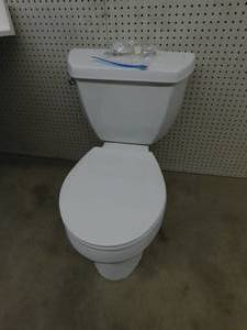 Bathroom Vanity Top with Faucet, Mirror, Light Bar and Toilet