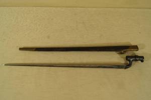 Antique 1883 British Socket Bayonet with Scabbard