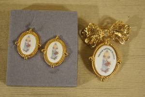 Precious Moments Earrings and Pin