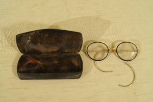 Antique Eyeglasses with Case