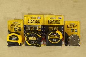 4 Stanley Tape Measures - 16, 25, 30, 35
