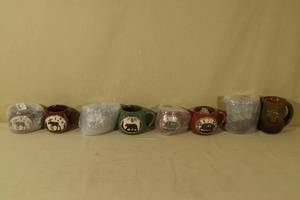8 Camping and Wildlife Themed Stoneware Coffee Mugs