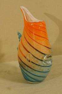 Blown Glass Fish Vase