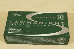 50 Speer LE Lawman RHT .40 S&W 125 Gr Frangible CF Ammo