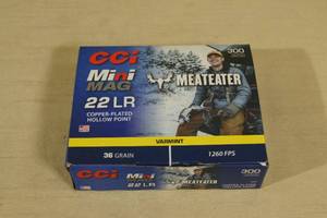 300 CCI MiniMag .22 LR 36 Gr Copper Plated HP Ammo