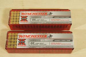 200 Winchester Super-X .22 LR 40 Gr Copper Plated HP Ammo
