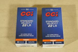 100 CCI .22 LR 40 Gr Lead RN Ammo