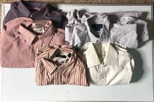 lot 29 image: 5 Mens Designer Button Up Shirts (L) Ralph Lauren Michael Kors