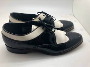lot 20 image: Stacy Adams Black White Wingtip Shoes (Mens Size10)