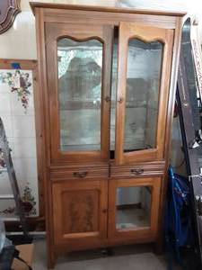 Glass Door Cupboard-No Shelves