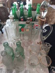 Collection Of Vintage Bottles & Decanter Set