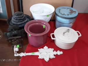 Milk Glass, Punch Set, Martha Stewart Dutch Oven, Decor
