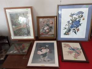 6-Pieces Of Floral & Birds