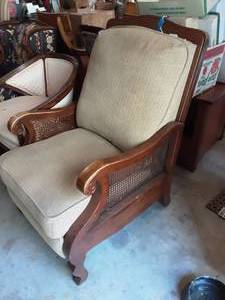 Vintage Cane Side Arm Chair