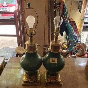 Pair Of Ceramic Lamps