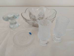 Collection Of Five Finnish Style Glass And Crystal