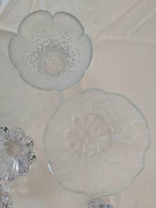 Collection Of Seven Pieces Of Scandinavian Style Crystal And Glass Dcor