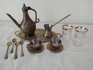 Brass Color Teapot Set