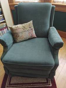 Green Upholstered Reclining Chair