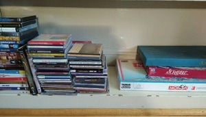 Collection Of CDs And Games