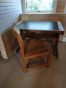 Wood Desk and chair