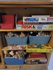 Games and stuffed animal lot
