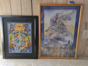 Framed poster and art
